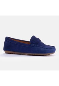 Marco Shoes Mokasyny zamszowe granatowe niebieskie. Kolor: niebieski. Materiał: zamsz. Styl: klasyczny #9
