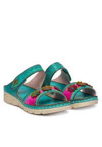 Laura Vita Klapki Dorry 13 Turkusowy. Kolor: turkusowy. Materiał: skóra #5