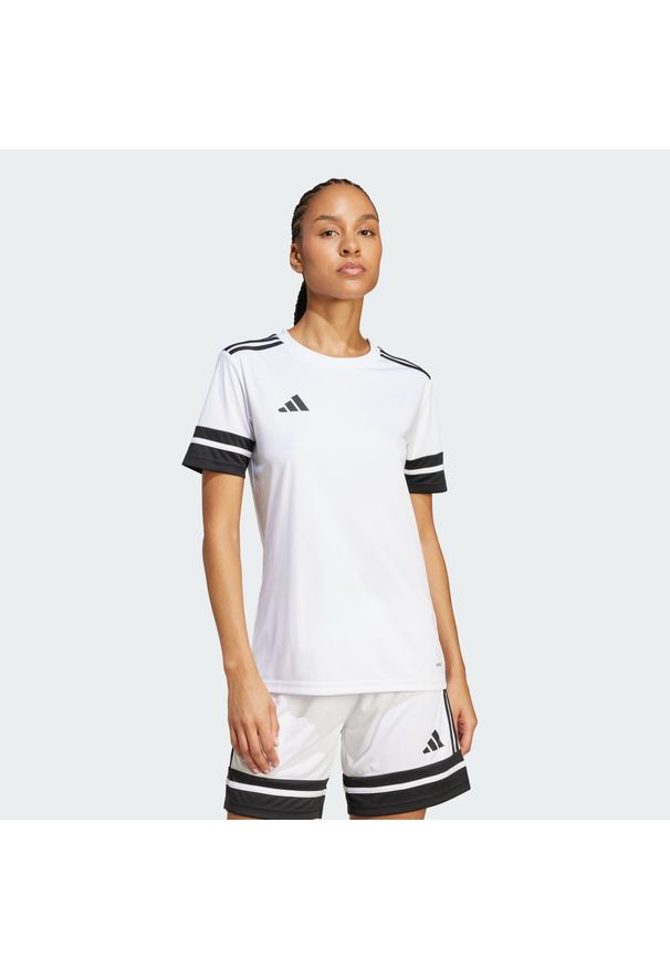 Adidas - Koszulka Squadra 25. Kolor: biały, czarny, wielokolorowy. Materiał: materiał. Sport: piłka nożna