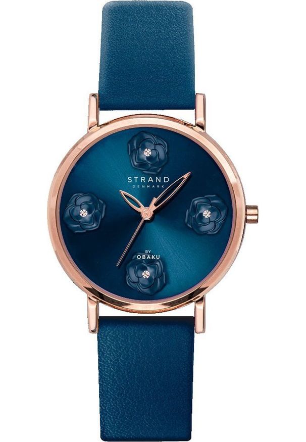 Zegarek Strand Zegarek damski Strand S733LXVLVL CYRKONIE niebieski. Kolor: niebieski