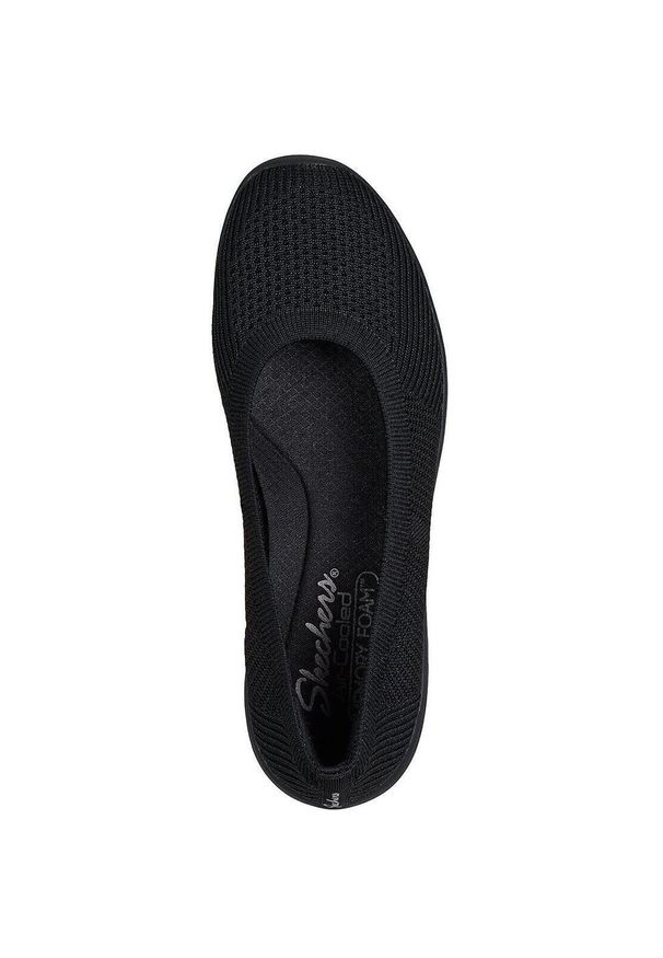skechers - Mieszkania Skechers Arya - Fancy You, Kobiety. Kolor: czarny. Materiał: materiał