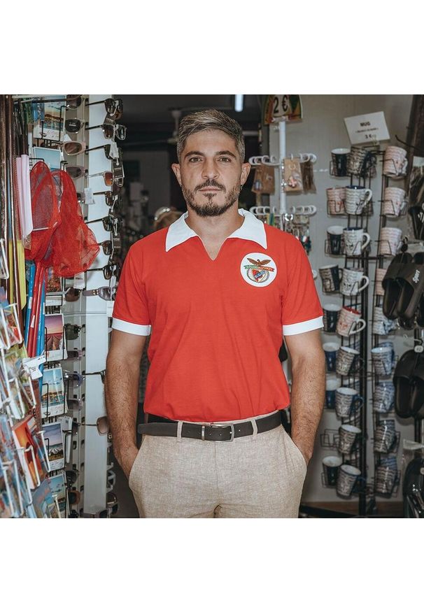 COPA FOOTBALL - Koszulka retro piłkarska dla dorosłych - SL Benfica 1962-63 - Czerwona. Kolor: czerwony. Sport: piłka nożna