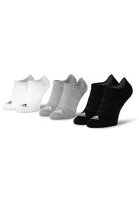 Adidas - Zestaw 3 par niskich skarpet unisex adidas - Light Nosh 3PP DZ9414 Mgreyh/White/Black. Kolor: biały, wielokolorowy, czarny, szary. Materiał: materiał, bawełna, poliester, elastan #1