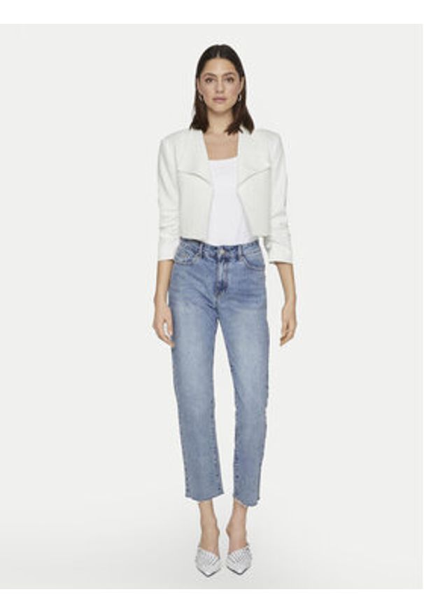 Vila Marynarka Her Bin 14063175 Biały Relaxed Fit. Kolor: biały. Materiał: syntetyk