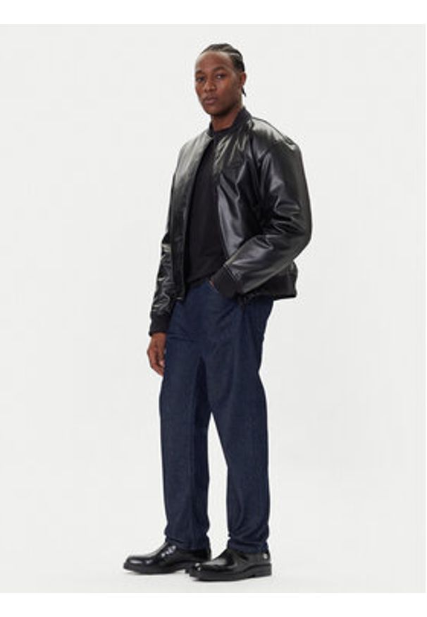 Versace Jeans Kurtka bomber 79GAS407 Czarny Regular Fit. Kolor: czarny. Materiał: syntetyk
