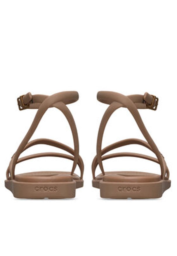 Crocs Sandały Miami Ankle Strap Sandal 212256 Brązowy. Kolor: brązowy