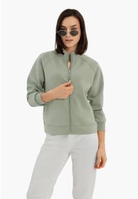 Volcano - Bluza damska ze stójką B-ELIA. Okazja: na co dzień. Typ kołnierza: kołnierzyk stójkowy. Materiał: poliester, bawełna, elastan, materiał. Długość rękawa: raglanowy rękaw. Styl: casual, sportowy #1