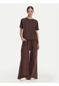 Kappa Spodnie dresowe 36226ZW Brązowy Oversize. Kolor: brązowy. Materiał: bawełna #5
