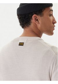 G-Star RAW - G-Star Raw Sweter Premium Core D27686-B692 Beżowy Regular Fit. Kolor: beżowy. Materiał: wełna #4