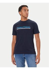 Nautica T-Shirt Koa N1S03430 Granatowy Regular Fit. Kolor: niebieski. Materiał: bawełna