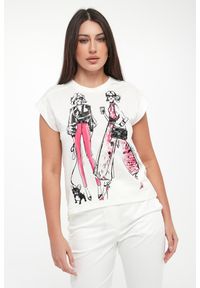 Sportalm - T-shirt damski z nadrukiem SPORTALM. Wzór: nadruk #1