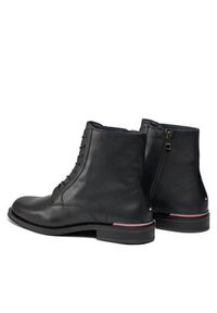 TOMMY HILFIGER - Tommy Hilfiger Trzewiki Core Rwb Hilfiger Lth Lce Boot FM0FM05030 Czarny. Kolor: czarny #2