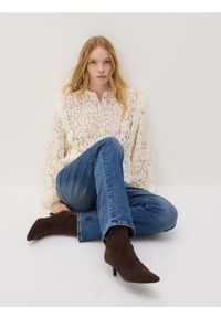 Reserved - Koszula ze strukturalnej tkaniny - złamana biel. Materiał: tkanina #1