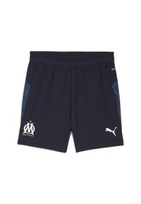 Puma - Młodzieżowe spodnie treningowe Olympique Marsylia PUMA New Navy White Blue. Kolor: biały, niebieski, wielokolorowy