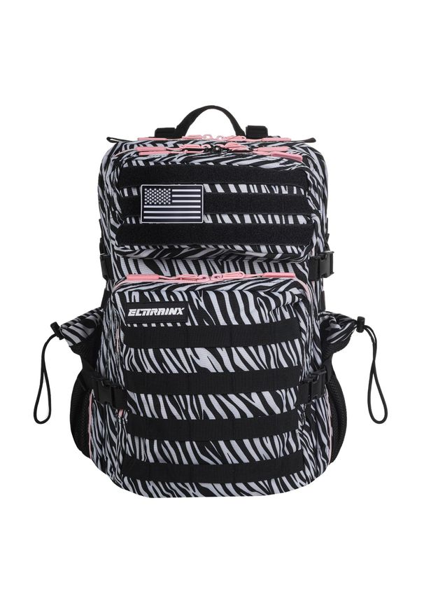 ELITEX TRAINING - Plecak outdoorowy V1 Zebra 45L. Kolor: różowy. Wzór: motyw zwierzęcy