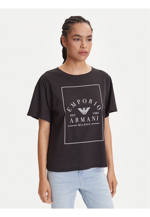Emporio Armani Underwear T-Shirt EW000553 AF10887 UC001 Czarny Loose Fit. Kolor: czarny. Materiał: bawełna