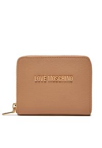 Love Moschino - LOVE MOSCHINO Mały Portfel Damski JC5702PP1MLD0105 Beżowy. Kolor: beżowy. Materiał: skóra