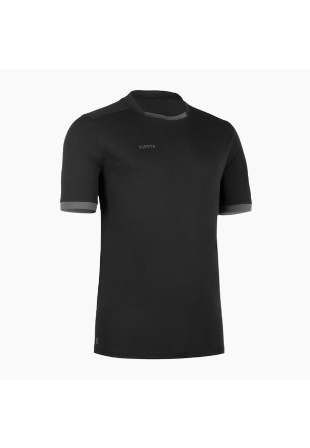 OFFLOAD - Koszulka do rugby męska Offload R100. Kolor: brązowy, wielokolorowy, czarny, szary. Materiał: materiał, poliester, elastan