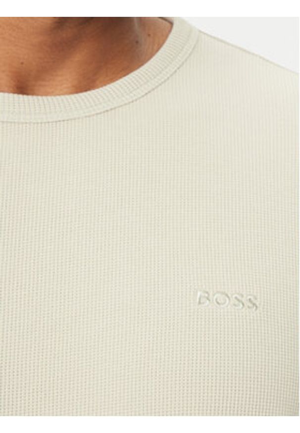 BOSS Longsleeve Tempesto 50520725 Beżowy Regular Fit. Kolor: beżowy. Materiał: bawełna. Długość rękawa: długi rękaw