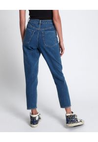 ONETEASPOON - Niebieskie jeansy High Waist. Stan: podwyższony. Kolor: niebieski. Wzór: aplikacja