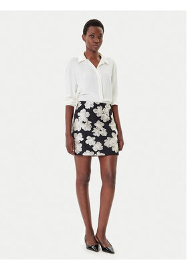 French Connection Spódnica mini 73ZAX Czarny Slim Fit. Kolor: czarny. Materiał: syntetyk