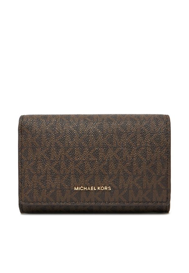 MICHAEL Michael Kors Duży Portfel Damski 32T5GJ6D9B Brązowy. Kolor: brązowy. Materiał: skóra