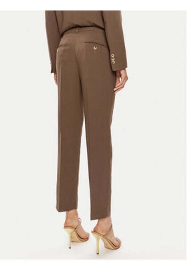 ViCOLO Spodnie materiałowe TB1564 Brązowy Regular Fit. Kolor: brązowy. Materiał: wiskoza