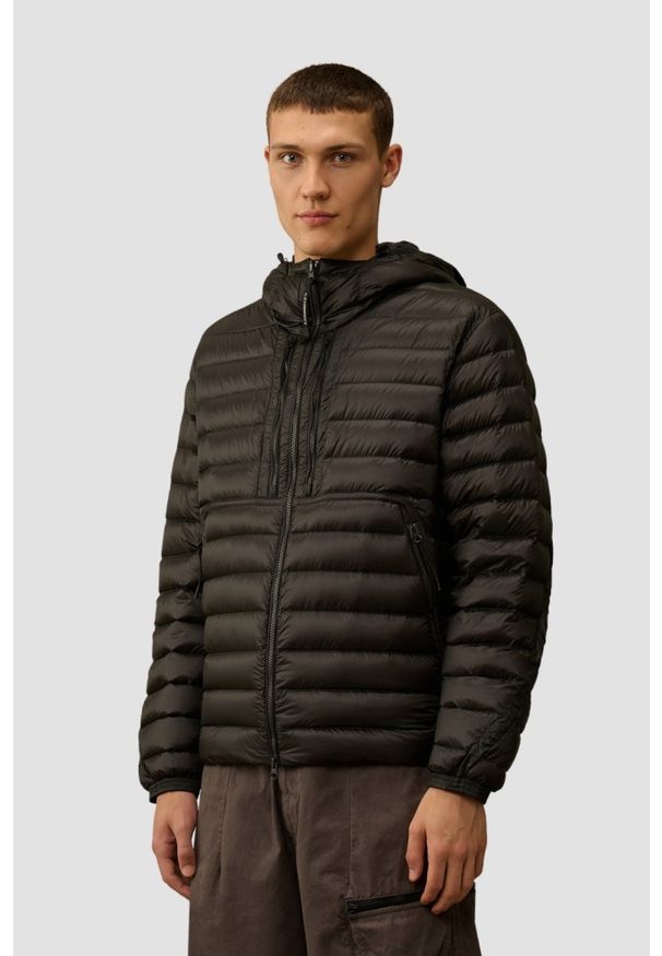 C.P. Company - C.P. COMPANY Czarna męska kurtka Medium Jacket, Rozmiar XXL. Kolor: czarny. Materiał: puch, poliamid. Długość rękawa: długi rękaw. Długość: długie