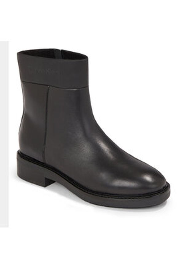 Calvin Klein Botki Rubber Sole Ankle Boot Lg Wl HW0HW01700 Czarny. Kolor: czarny. Materiał: skóra