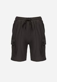 Born2be - Szare Szorty z Bawełną w Stylu Safari z Kieszeniami Cargo Sabririla. Okazja: na co dzień. Kolor: szary. Materiał: bawełna. Długość: długie. Sezon: lato. Styl: casual #6
