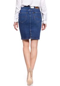 Lee - SPÓDNICA JEANSOWA LEE HIGH WAIST SKIRT TRUE BLUE L38QROPB. Stan: podwyższony. Materiał: jeans #4