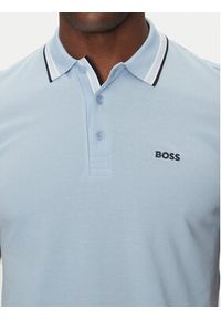 BOSS Polo Paddy 50469055 Błękitny Regular Fit. Typ kołnierza: polo. Kolor: niebieski. Materiał: bawełna #5