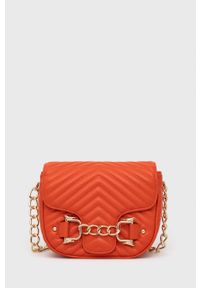 Trussardi Jeans - Trussardi torebka kolor pomarańczowy. Kolor: pomarańczowy. Materiał: pikowane. Rodzaj torebki: na ramię