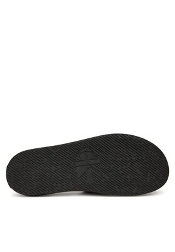 Calvin Klein Jeans Klapki Flat Molded Slide Sandal Lth YM0YM01225 Czarny. Kolor: czarny. Materiał: skóra