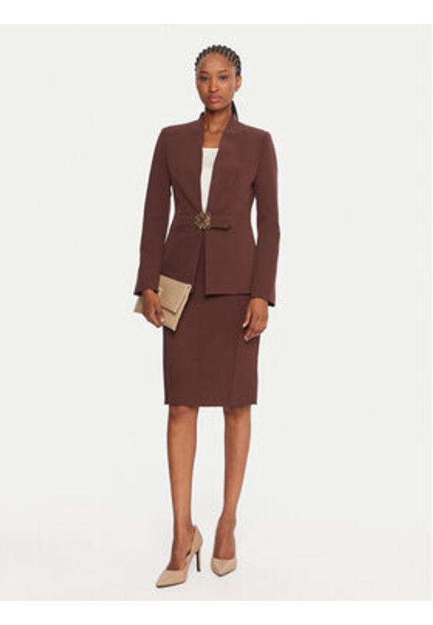 Rinascimento Spódnica ołówkowa CFC0126212003 Brązowy Slim Fit. Kolor: brązowy. Materiał: syntetyk