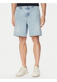 BOSS Szorty jeansowe Sandrew 50559031 Niebieski jasny Regular Fit. Kolor: niebieski. Materiał: bawełna #1