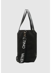 Valentino by Mario Valentino - VALENTINO Czarna zamszowa shopperka courmayeu. Kolor: czarny. Materiał: zamszowe. Rozmiar: duże. Rodzaj torebki: na ramię #4