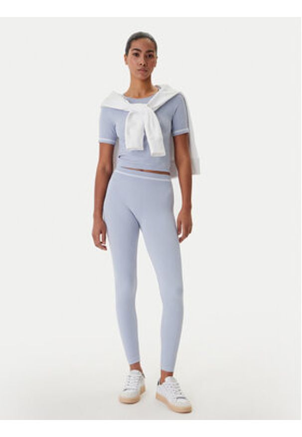 Guess Legginsy V6RB05 Z4692 Błękitny Slim Fit. Kolor: niebieski. Materiał: syntetyk