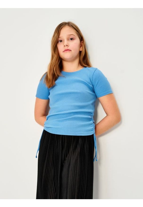 Sinsay - Koszulka - niebieski. Kolor: niebieski