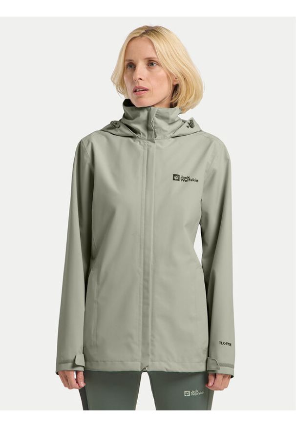 Jack Wolfskin Kurtka outdoor Trailtime 2l A63902 Zielony Regular Fit. Kolor: zielony. Materiał: syntetyk. Sport: outdoor