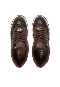 Guess Sneakersy FLFBRT PEL12 Brązowy. Kolor: brązowy. Materiał: skóra #4