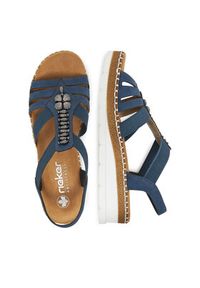 Rieker Sandały CEO-V1206-14 Granatowy. Kolor: niebieski. Materiał: materiał #2