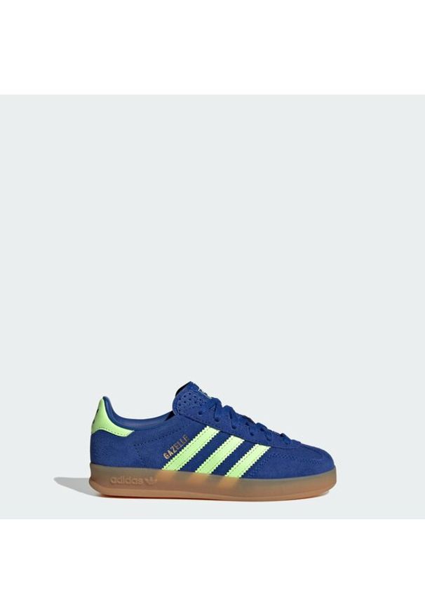 Adidas - adidas Sneakersy Gazelle Indoor KJ2302 Niebieski. Kolor: niebieski. Materiał: zamsz, skóra. Model: Adidas Gazelle