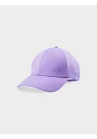 4f - Czapka z daszkiem strapback damska. Kolor: fioletowy. Materiał: dzianina, elastan