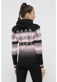 Newland Bluza damska kolor różowy z kapturem wzorzysta. Typ kołnierza: kaptur. Kolor: różowy. Materiał: materiał, dzianina #4