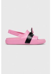 melissa - Melissa sandały dziecięce x Disney kolor różowy. Zapięcie: rzepy. Kolor: różowy. Materiał: guma, kauczuk. Wzór: motyw z bajki #3