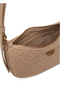Pinko - PINKO Torebka Half Moon Mini Fl PE 25 PLTT 102790 A1YB Beżowy. Kolor: beżowy. Materiał: skórzane