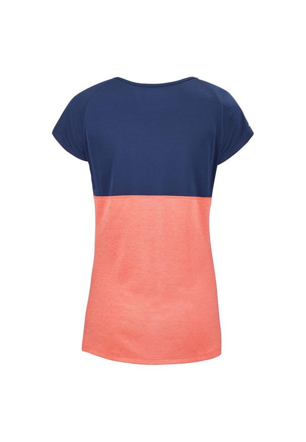 Koszulka damska Babolat Play Cap Sleeve Top fluo strike/estate blue XS. Kolor: wielokolorowy, niebieski, pomarańczowy