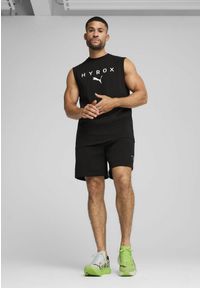 Puma - Męskie szorty dresowe PUMA × HYROX PUMA Black. Kolor: czarny. Materiał: dresówka. Sport: fitness