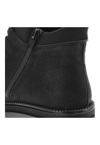 Czarne Botki Rieker Wygodne Buty Damskie. Kolor: czarny. Materiał: skóra ekologiczna, futro, syntetyk. Sezon: zima. Styl: elegancki #5